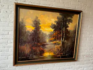 Jan Bevort - Doorkijkje vennetje met bosgezicht, Bergen N-H kopen? Bied vanaf 400!