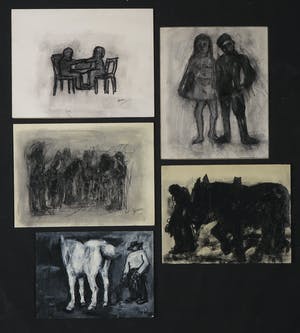 Pieter Haan - Lot van vijf werken, diverse voorstellingen kopen? Bied vanaf 1!