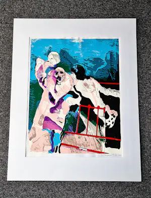 Kees van Bohemen - Grote polychrome zeefdruk Figuren uit de opera Otello - 1974 - oplage 200 kopen? Bied vanaf 53!