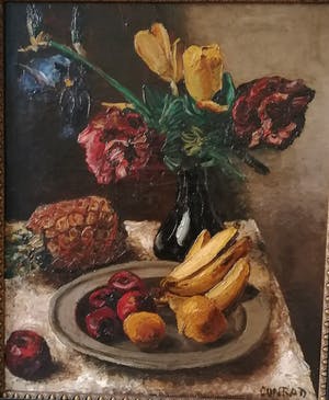 Conrad Kickert - Stilleven met tulpen en fruit (Laatste keer!!) kopen? Bied vanaf 400!