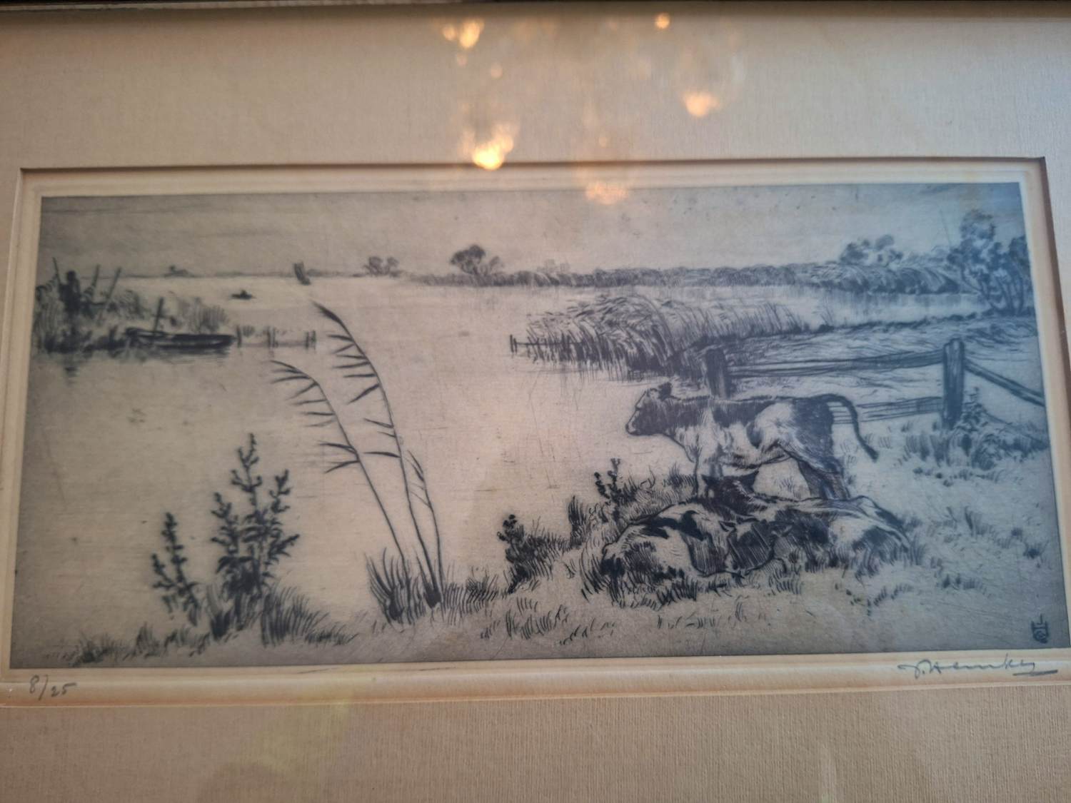 Johan Hemkes - fries landschap met koeien kopen? Bied vanaf 50!