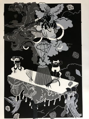 Jennifer Tee - Diamant (zwart wit) Groot formaat kopen? Bied vanaf 75!