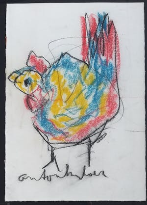 Anton Heyboer - Pastel op papier kopen? Bied vanaf 375!