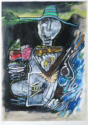 Hugo Claus - Litho, Vogelverschrikker verkocht voor € 200!