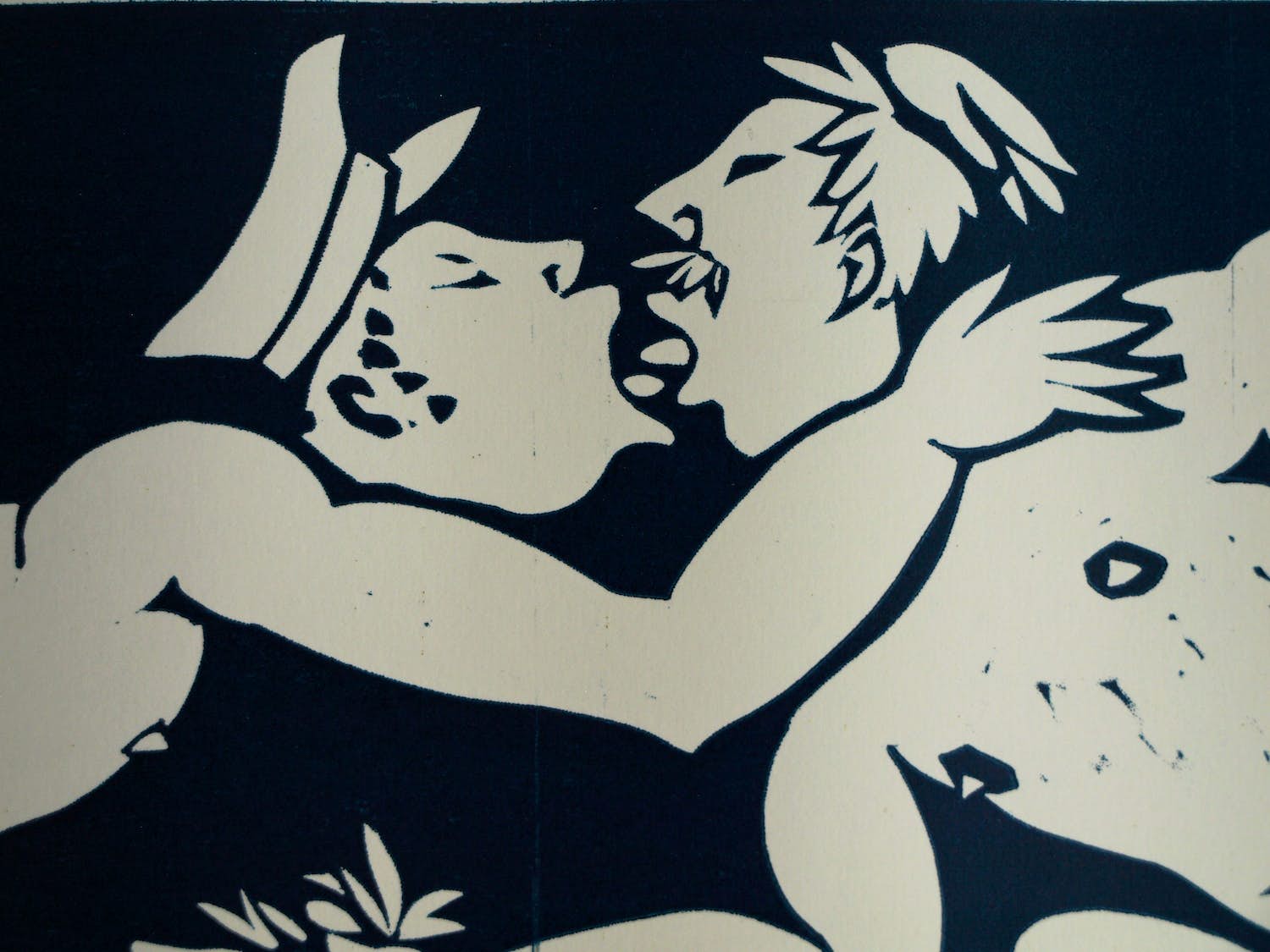 Eddy Varekamp - Afdruk linosnede, Affiche expositie Rob Gallery Amsterdam - 1994 verkocht voor € 25!