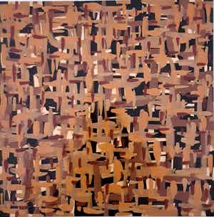 Ton Pape - Gouache - Geometrisch Abstract nr 213 verkocht voor € 35!