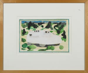 Elizabeth de Vaal - Gouache, Mas del pigeonet - Ingelijst kopen? Bied vanaf 40!