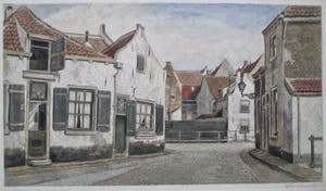 Henri von Rupprecht - Handgekleurde ets Appelmarkt Amersfoort kopen? Bied vanaf 35!