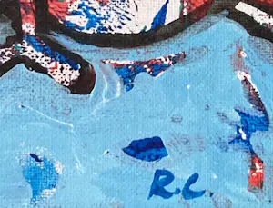 Ruud Cornelisse - Mister P. - klein acrylverf schilderij - gesigneerd kopen? Bied vanaf 20!