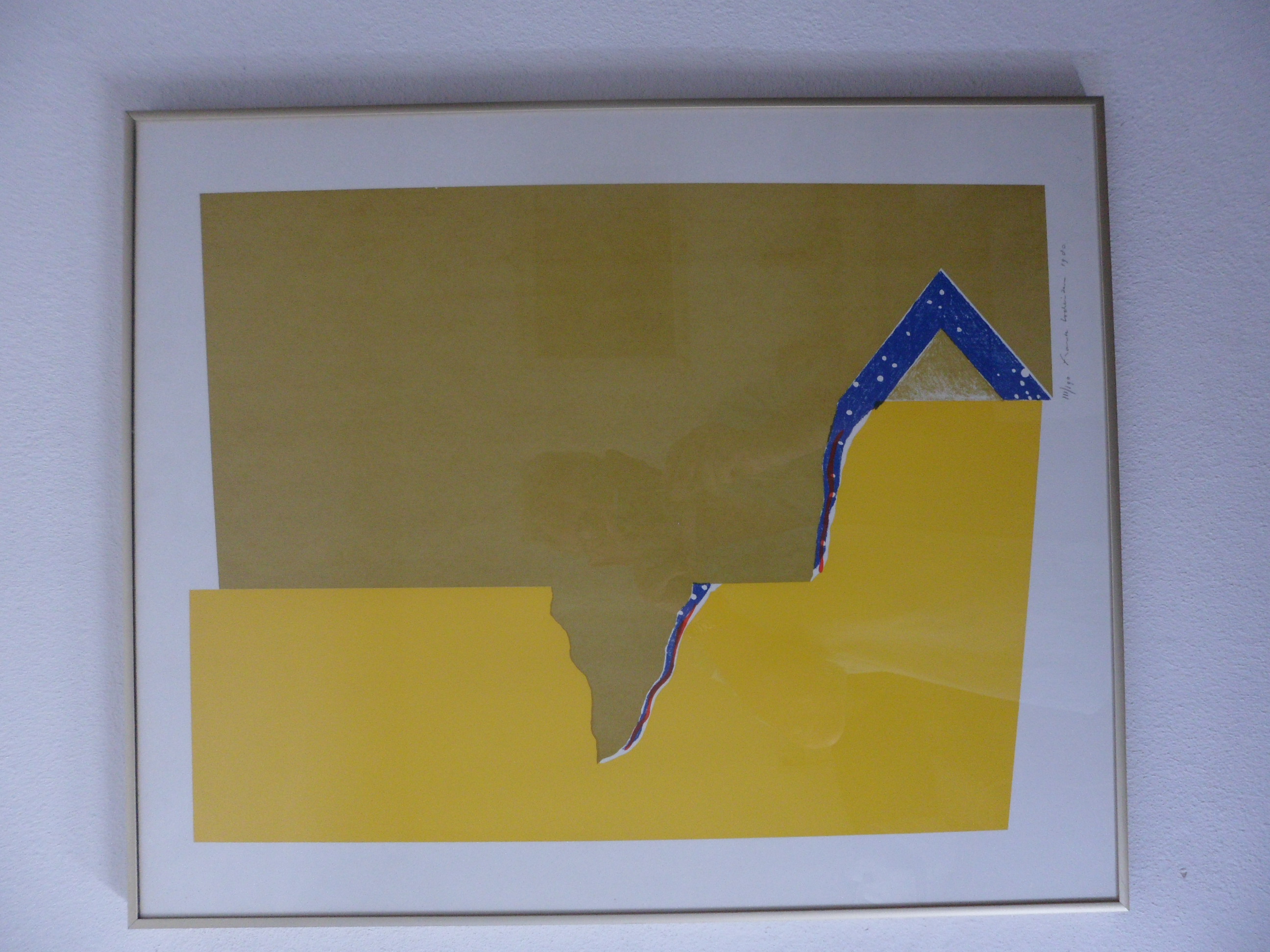 Frank Lodeizen - Abstracte compositie, Kleurenzeefdruk kopen? Bied vanaf 40!