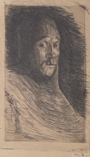 Willem de Zwart - Man met maliënkolder(zelfportret?) - Enig bekend exemplaar ! kopen? Bied vanaf 125!