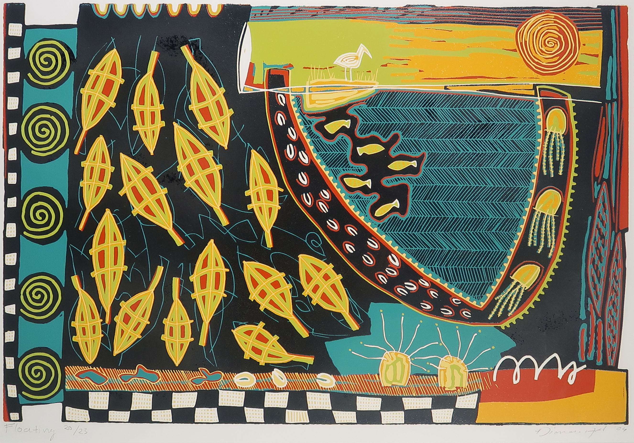 Diana van Hal - Zeefdruk, Floating - Ingelijst (Groot) kopen? Bied vanaf 40!