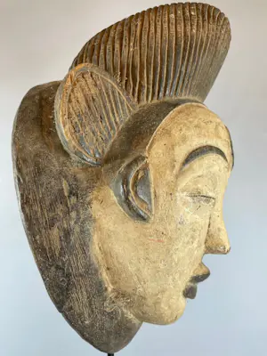 Punu - 220307 - Tribal used Punu mask - Gabon. kopen? Bied vanaf 45!