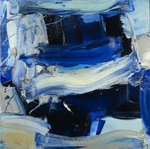 JAS - Olieverf op doek, Blue Eurora II - Ingelijst kopen? Bied vanaf 650!