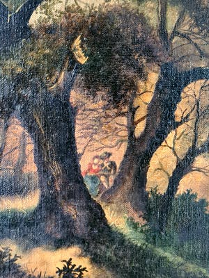 Wim van Aken - Landschap met mensen en watervallen kopen? Bied vanaf 50!