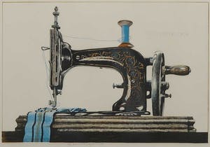 Herman Berserik - Litho, Naaimasjien - Ingelijst kopen? Bied vanaf 70!