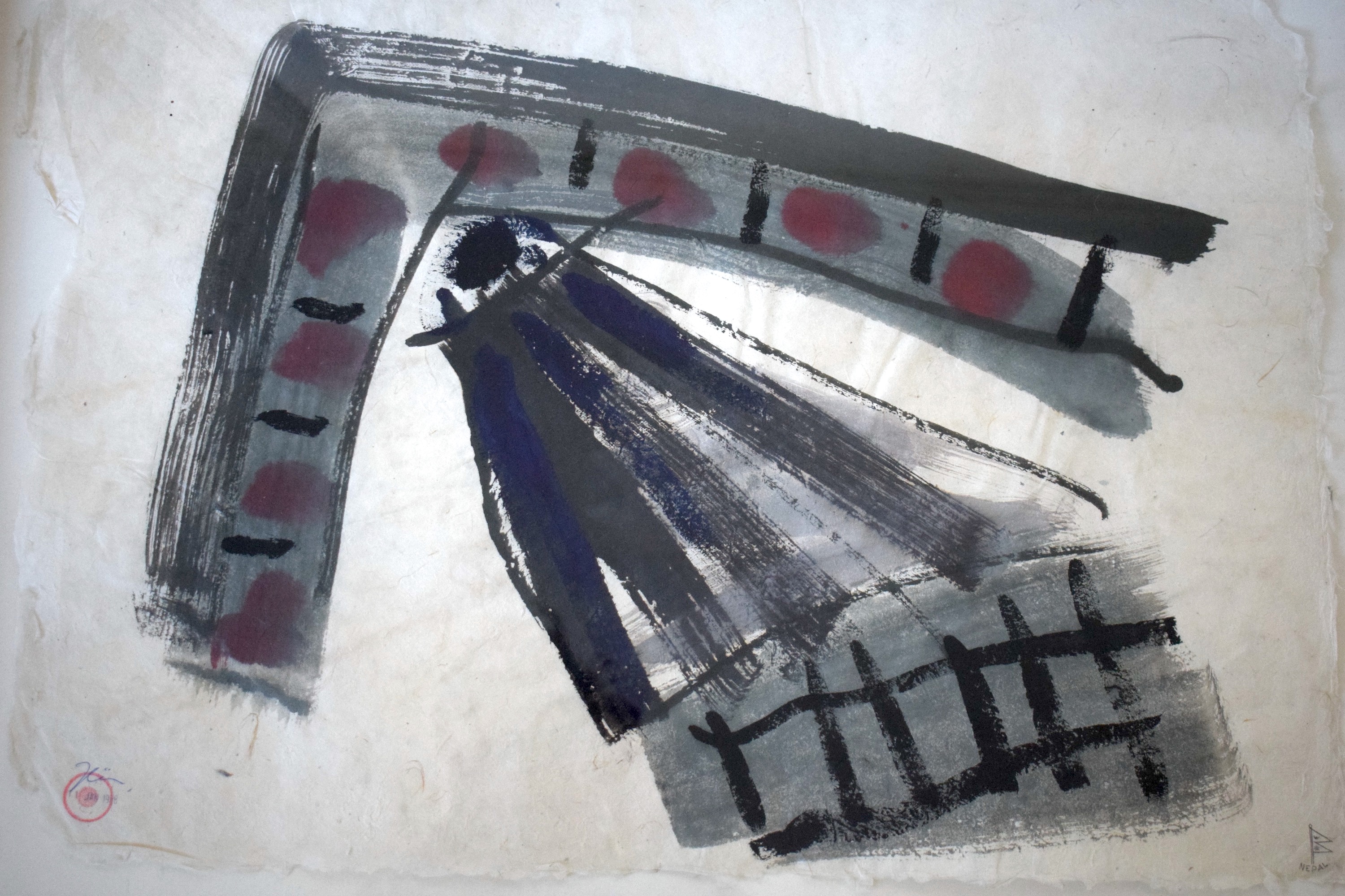 Jac Gijzen - Gouache, Ingelijst kopen? Bied vanaf 50!