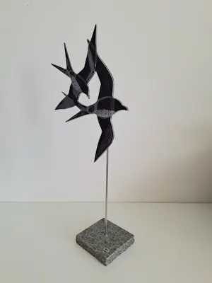 Onbekend - 'In vogelvlucht', glaskunst kopen? Bied vanaf 20!