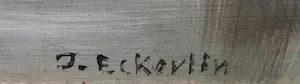 Niet of onleesbaar gesigneerd - Landschap met visser - J. Eckeveen/Eckerlen/Eckerten kopen? Bied vanaf 1!