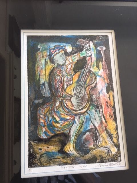 Niet of onleesbaar gesigneerd - Guiter Girl kopen? Bied vanaf 1!