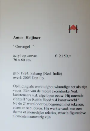 Anton Heyboer - Acryl op doek: kip kopen? Bied vanaf 399!