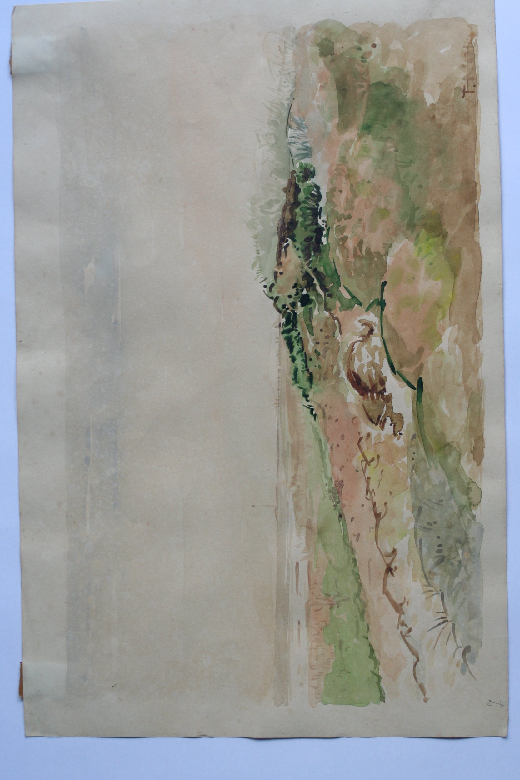 Tijmen Moll - aquarel en potlood - gesigneerd kopen? Bied vanaf 1!