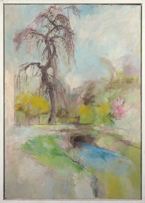 Franscz Witte - Olieverf op doek, Lente kopen? Bied vanaf 1!
