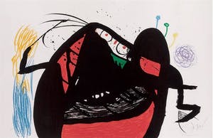 Joan Miro - L'Aïeule des 10,000 Âges, grote, zeldzame handgesigneerde litho kopen? Bied vanaf 3500!