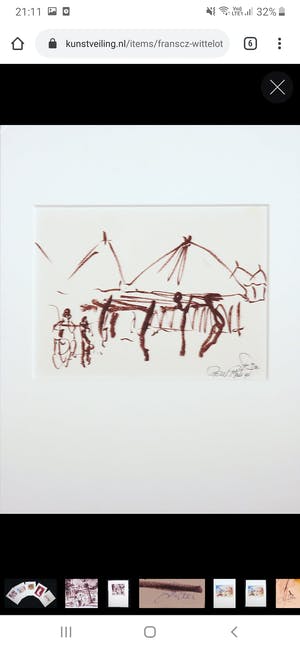 Franscz Witte - Lot van 5 originele werken kopen? Bied vanaf 45!