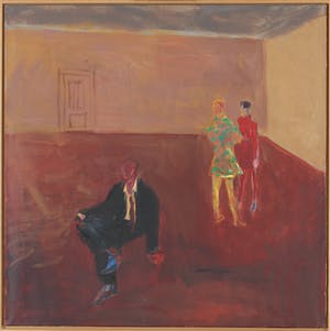 Liesbeth Kraaijpoel - Interieur met twee dames en een heer (1993) kopen? Bied vanaf 150!