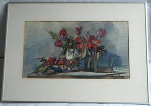 Jan Engelman - Aquarel , Bloemstilleven – gesigneerd & ingelijst – ca 1980 kopen? Bied vanaf 100!