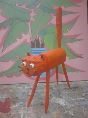 Peter Bastiaanssen - Houten kat zonder titel kopen? Bied vanaf 380!