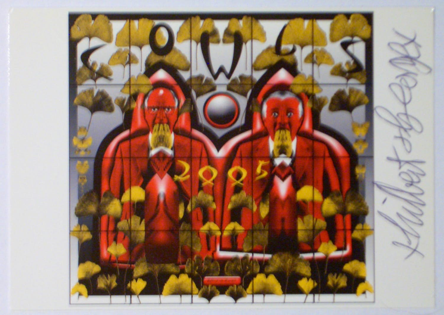 Gilbert & George - Gilbert & George - Kunstpostkarte vom Künstler-Duo Gilbert&George - signiert verkocht voor € 50!