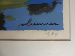 Wil van Leeuwen - Litho, De lente, Ingelijst kopen? Bied vanaf 45!