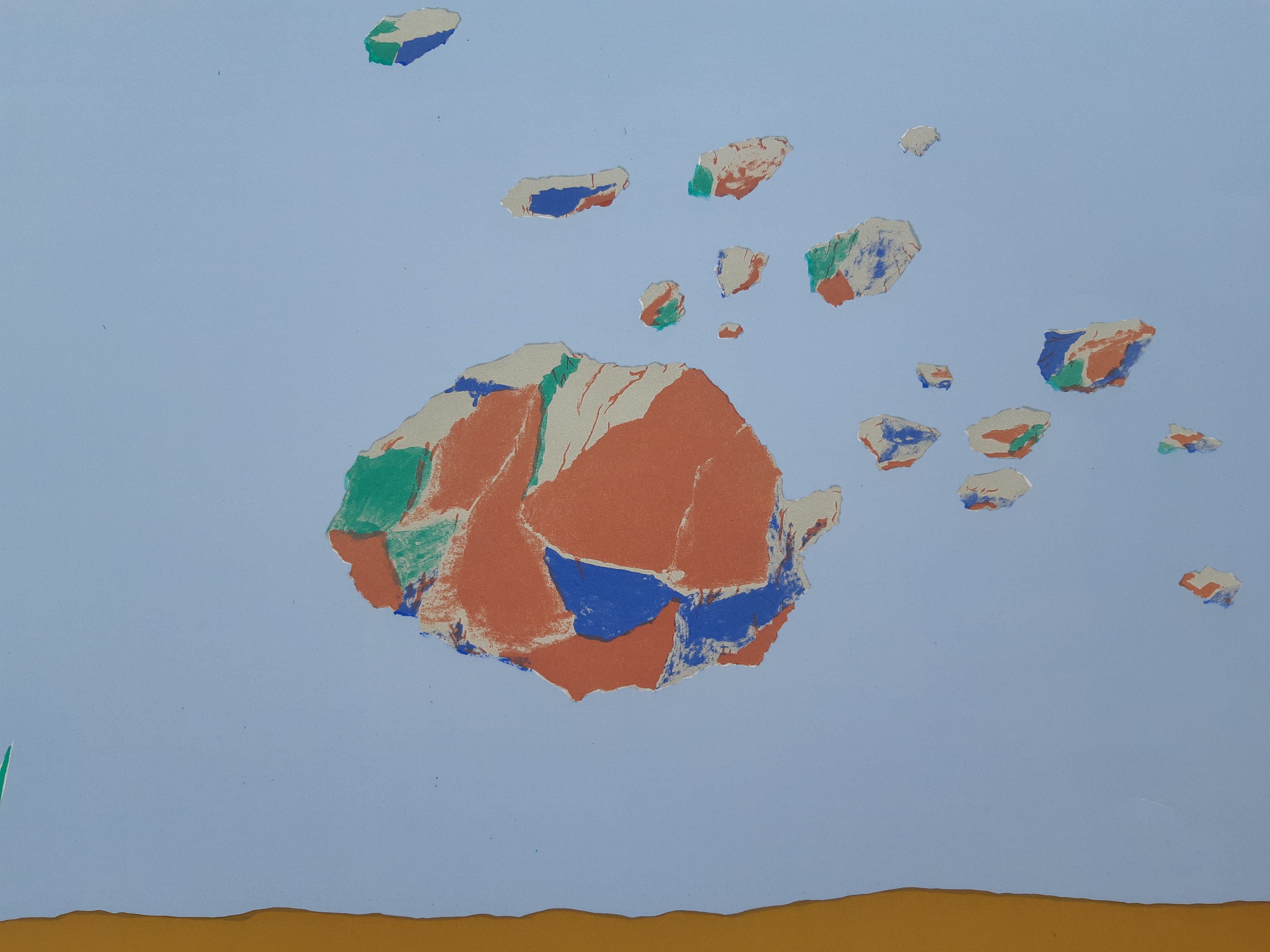 Niet of onleesbaar gesigneerd - Abstract landschap kopen? Bied vanaf 1!