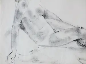 Isaac Naarden - Zittend Naakt - Inkttekening kopen? Bied vanaf 1!