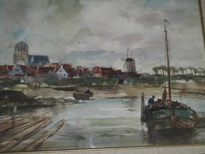 Martinus Leonardus Middelhoek - Aquarel - Landschap kopen? Bied vanaf 120!