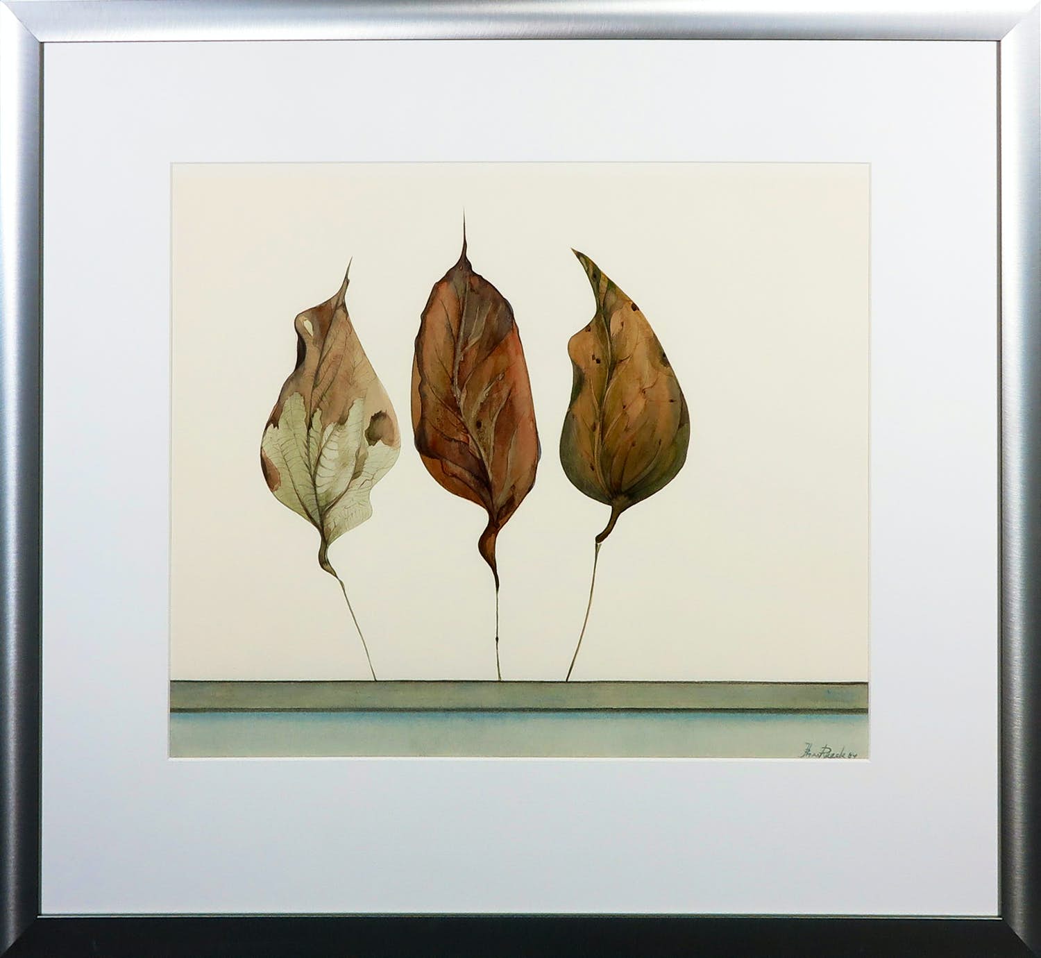 Johan van Reede - Aquarel, Herfstig - Ingelijst verkocht voor € 50!