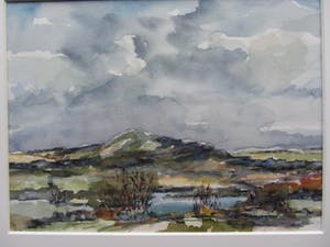 Jan Bom - Aquarel - Duinlandschap kopen? Bied vanaf 45!