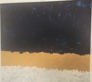 John Foppen - Symphony in D. Blue + Wh. + Gold........# K 05. XL . GROOT. kopen? Bied vanaf 189!