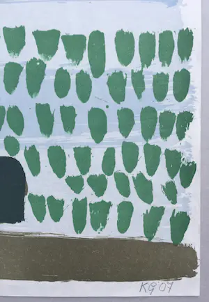 Klaas Gubbels - litho op handgeschept papier 'Gat in de heg' - 2007 kopen? Bied vanaf 145!