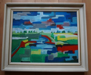 Niet of onleesbaar gesigneerd - Kleurlandschap kopen? Bied vanaf 10!