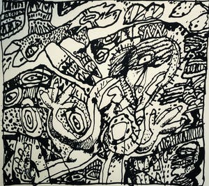 Rik van Iersel - zonder titel met lijst (GJ-4) kopen? Bied vanaf 75!