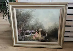 Buy Naïck Gilgert - Romantische figuren in park? Bid from 120!