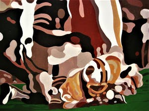 Fred van der Wal - Galerie Mokum - GiGa groot Acrylverf / Board schilderij "American Football" kopen? Bied vanaf 10!