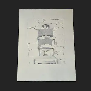 Teun Nijkamp - Grote kleuren zeefdruk "tekenen in de tuin" - gelimiteerde oplage (125) kaufen? Bieten Sie von 31!