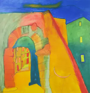 Susan Schildkamp - Zeefdruk, Le vecchie mura - Ingelijst kopen? Bied vanaf 70!