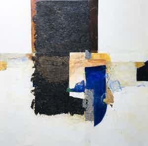 Ron van der Werf - gemengd techniek op paneel - 1998- groots werk verkocht voor € 650!