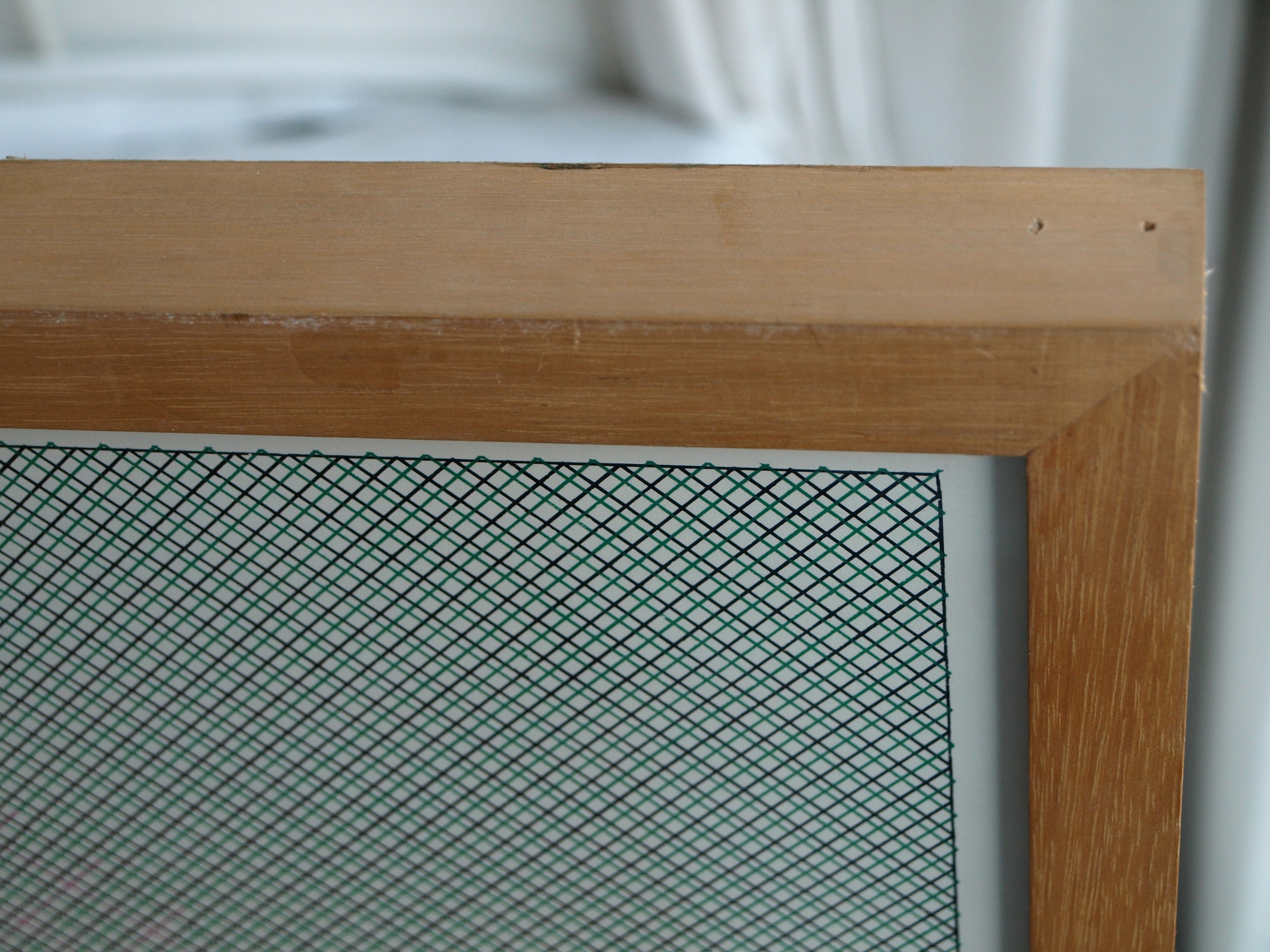 Arnold Pander - Tekening , Overgang van violet naar groen - ingelijst – 1976 kopen? Bied vanaf 1!