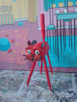 Peter Bastiaanssen - Houten kat zonder titel kopen? Bied vanaf 380!